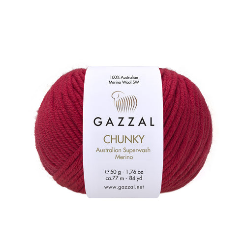 Gazzal Chunky – %100 Merinos Yünü Kalın El Örgü İpliği | 5’li Paket (5 × 50 gr / 250 gr)
