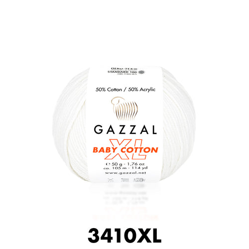 Gazzal Baby Cotton XL Pamuklu El Örgü İpi 50gr