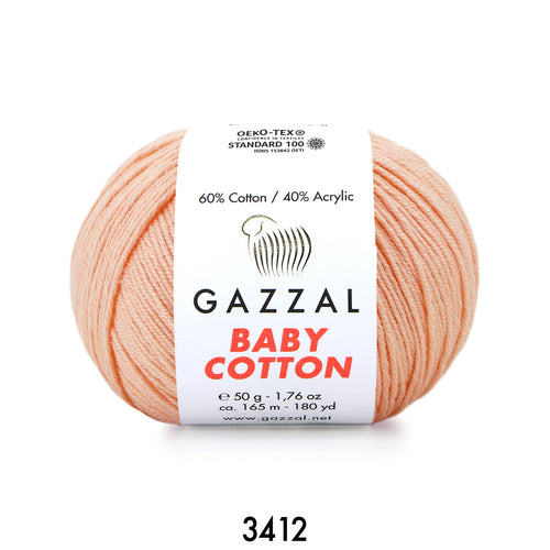 Gazzal Baby Cotton – Pamuk Karışımlı Bebek İpliği | 10’lu Paket (10 × 50 gr / 500 gr)