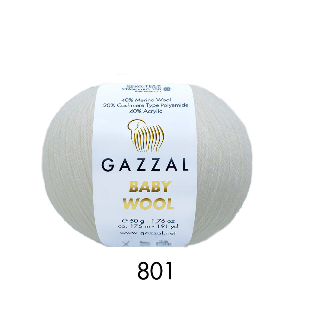 Gazzal Baby Wool – Merinos Yünü Karışımlı Bebek İpliği | 10’lu Paket (10 × 50 gr / 500 gr)
