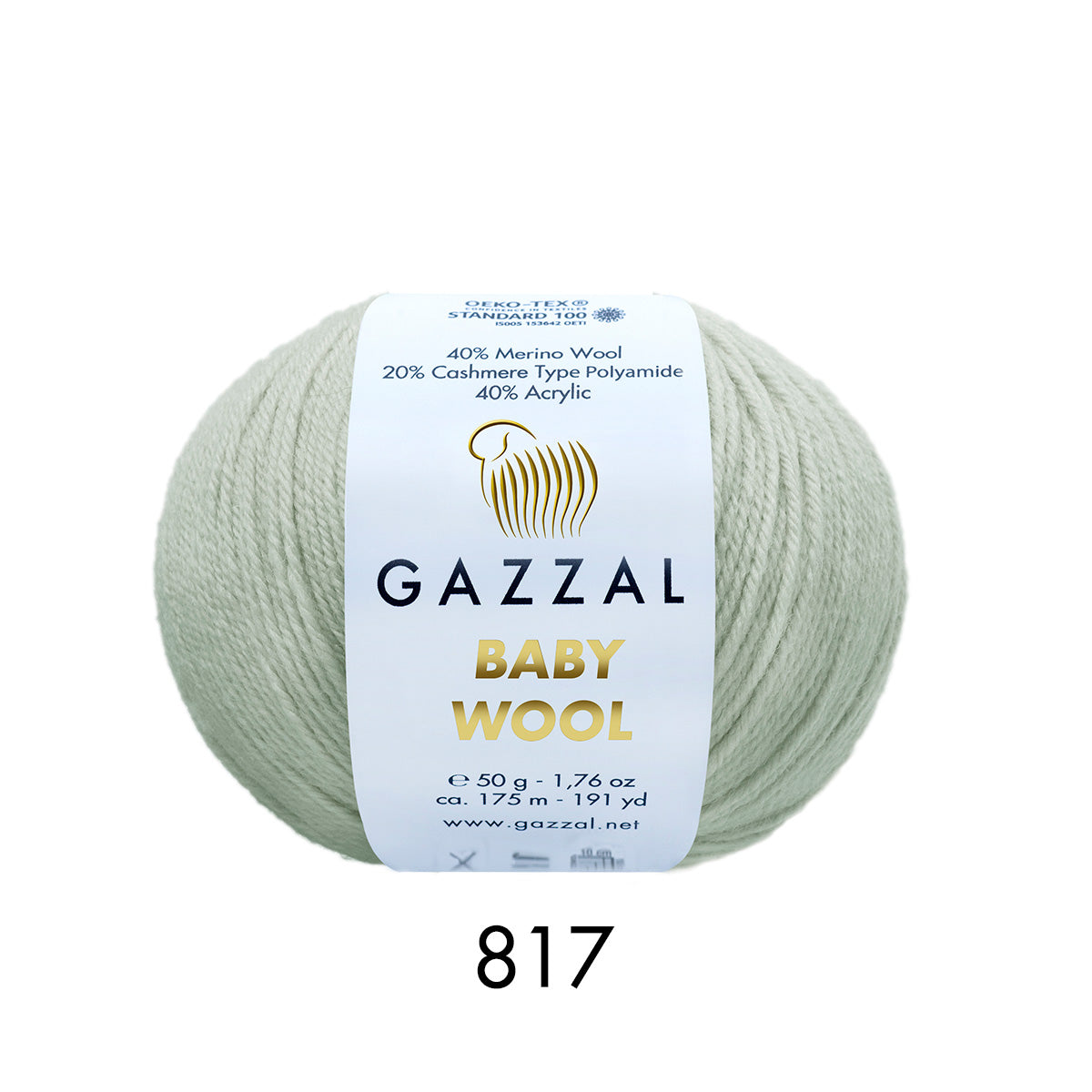 Gazzal Baby Wool – Merinos Yünü Karışımlı Bebek İpliği | 10’lu Paket (10 × 50 gr / 500 gr)