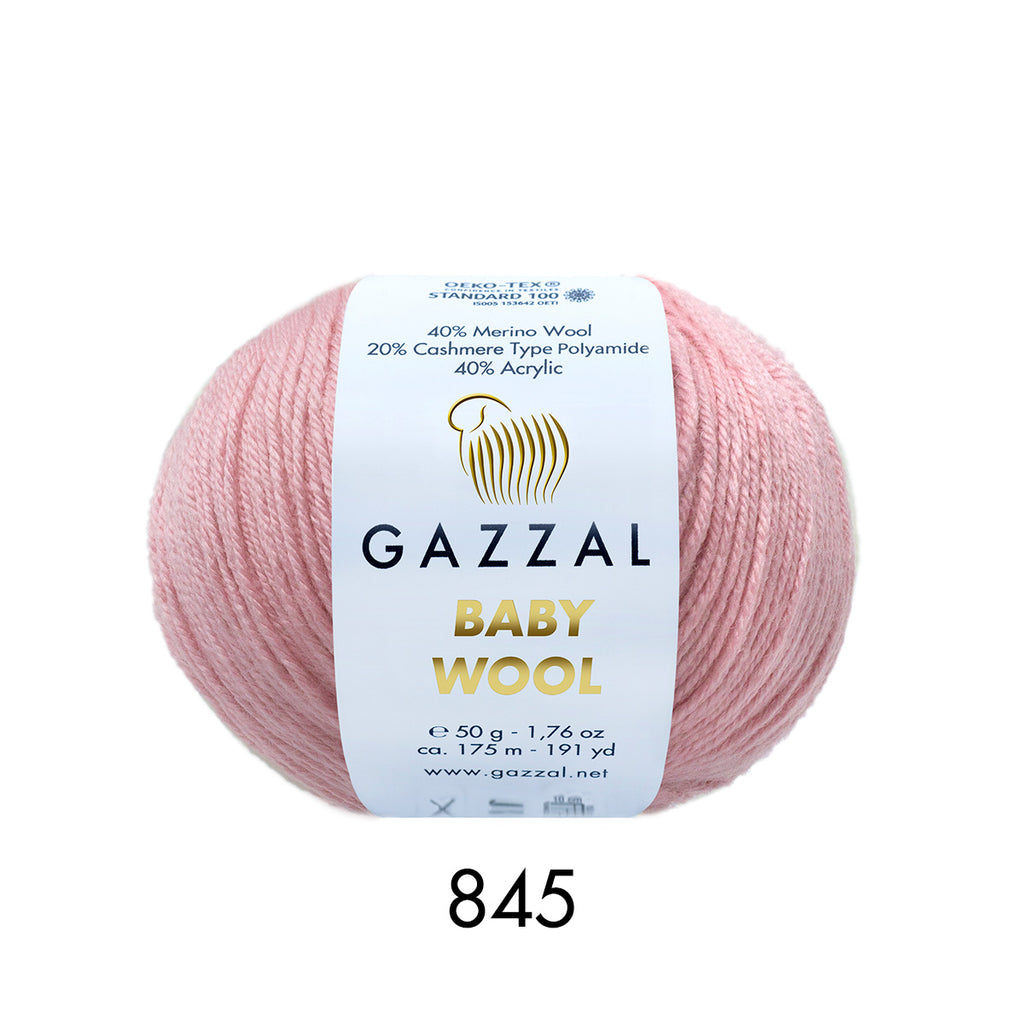 Gazzal Baby Wool – Merinos Yünü Karışımlı Bebek İpliği | 10’lu Paket (10 × 50 gr / 500 gr)
