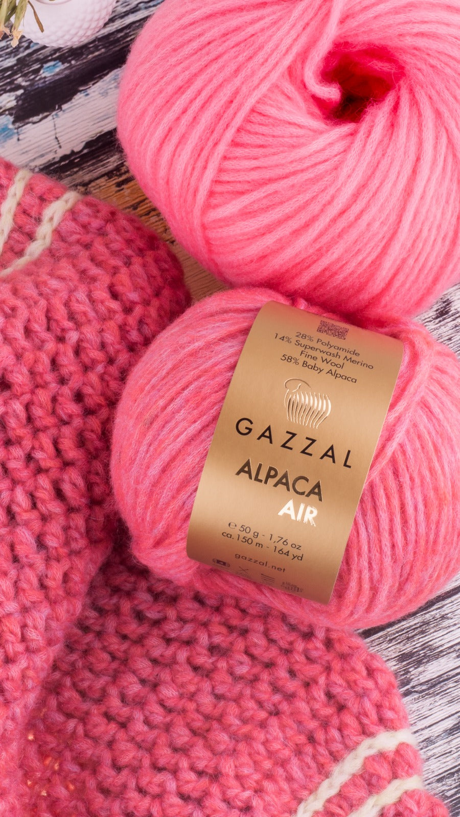 Gazzal Alpaca Air – Baby Alpaka ve Merinos Yünü Karışımlı El Örgü İpliği | 4 lü paket 4 × 50 gr (200 gr)
